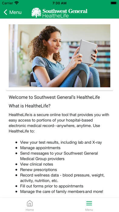 Emulate iPhone app Southwest General Healthelife using MyAndroid Emulate iPhone app Southwest General Healthelife using MyAndroid