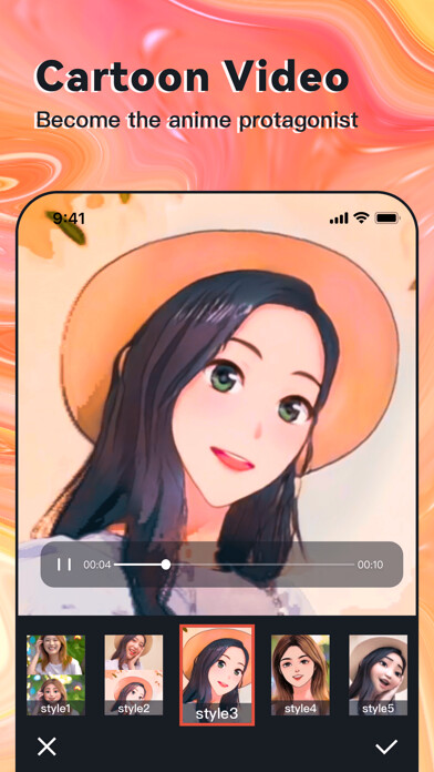 Emulate iPhone app So Video-Anime Face&Hairstyle using MyAndroid