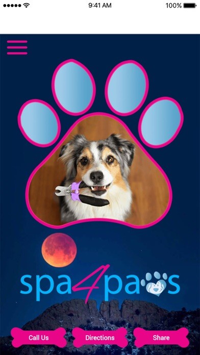 Emulate iPhone app Spa 4 Paws CO using MyAndroid