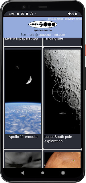 Run android online APK Spacecamino Mission Wallpapers from MyAndroid or emulate Spacecamino Mission Wallpapers using MyAndroid Run android online APK Spacecamino Mission Wallpapers from MyAndroid or emulate Spacecamino Mission Wallpapers using MyAndroid