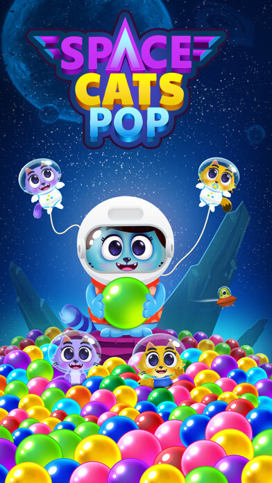 Emulate iPhone app Space Cats Pop: Bubble Shooter using MyAndroid