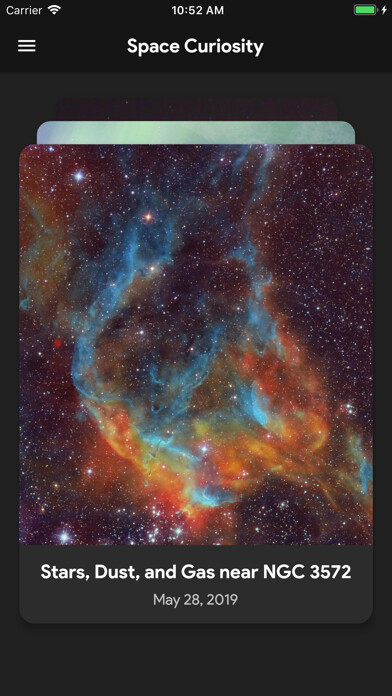 Emulate iPhone app Space Curiosity using MyAndroid