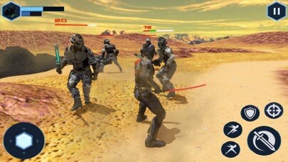 Emulate iPhone app Space Cyborg-Sword Fighting 3D using MyAndroid
