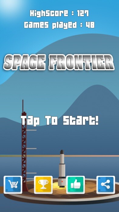 Emulate iPhone app Space Frontier - launch the rocket using MyAndroid