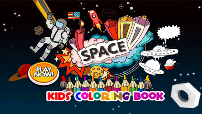 Emulate iPhone app Space Galaxy coloring book drawing painting kids using MyAndroid Emulate iPhone app Space Galaxy coloring book drawing painting kids using MyAndroid