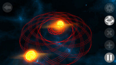 Emulate iPhone app Space & Gravity Simulator 3D using MyAndroid