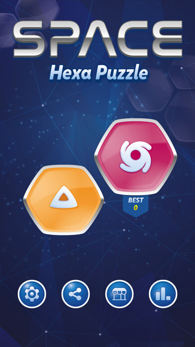 Emulate iPhone app Space Hexa Puzzle using MyAndroid
