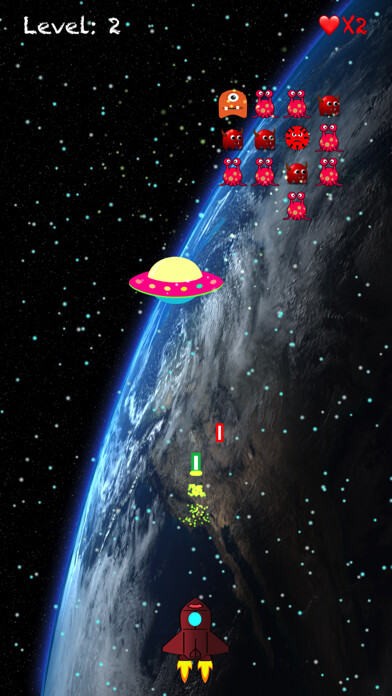 Emulate iPhone app Space Invader Fighter using MyAndroid