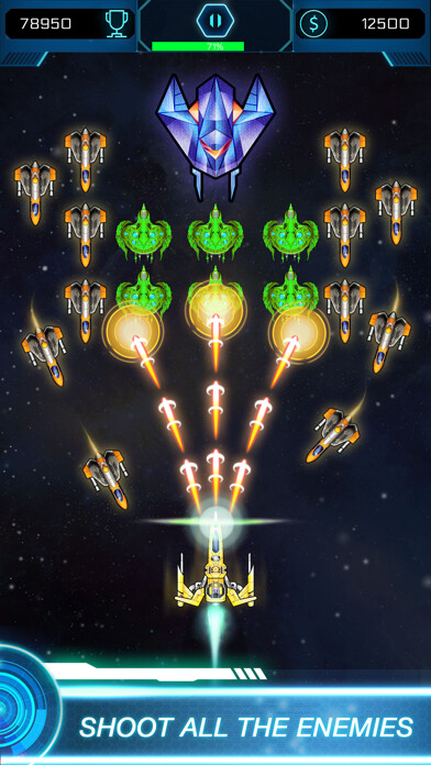 Emulate iPhone app Space invaders : Alien Hunt using MyAndroid