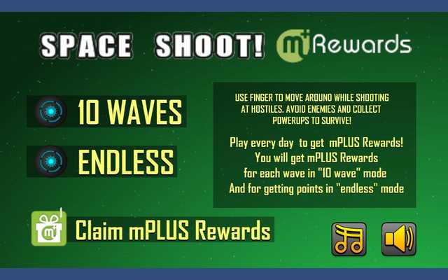 Emulate Android APK Space Shoot mPlus Rewards