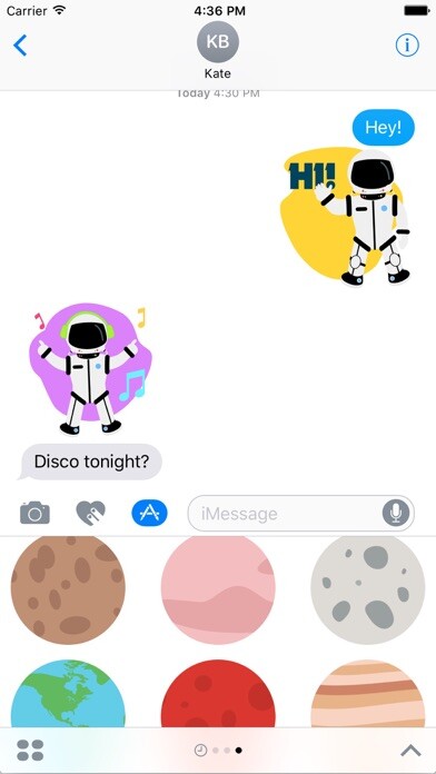 Emulate iPhone app Space stickers by Cosmolander using MyAndroid Emulate iPhone app Space stickers by Cosmolander using MyAndroid