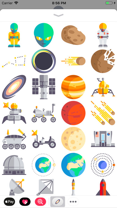 Emulate iPhone app Space Stickers - iMessage using MyAndroid Emulate iPhone app Space Stickers - iMessage using MyAndroid