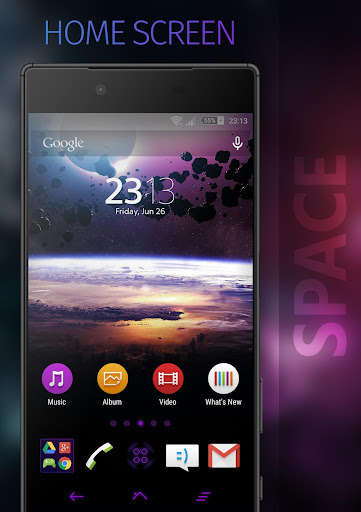 Emulate Android APK SPACE Xperia Theme
