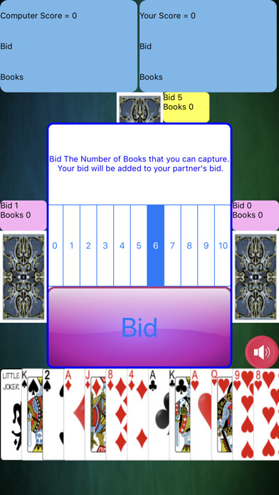 Emulate iPhone app Spades County Rules using MyAndroid