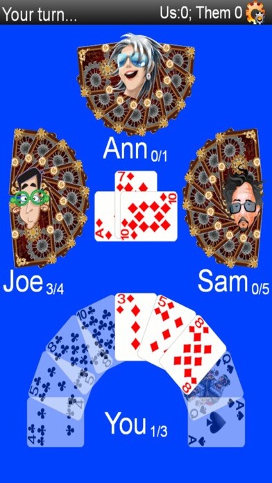 Emulate iPhone app Spades - Lite using MyAndroid