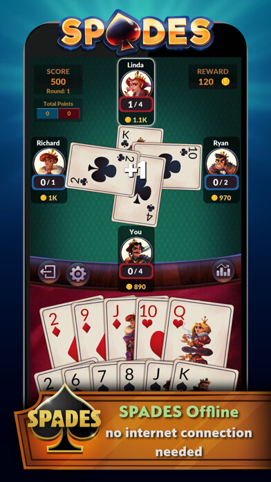 Emulate iPhone app Spades - Offline using MyAndroid