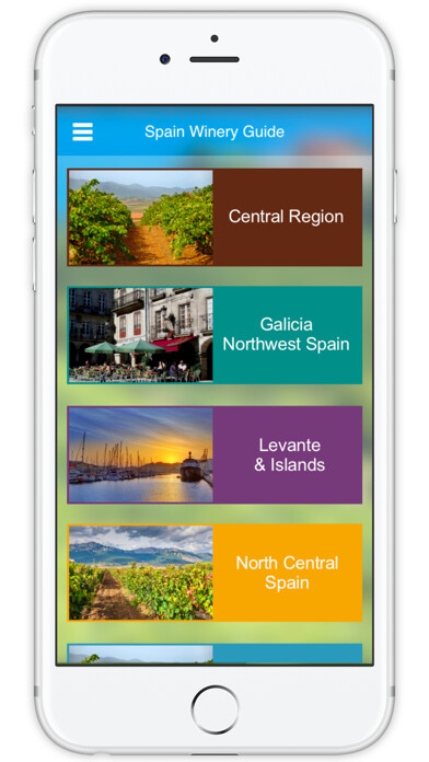 Emulate iPhone app Spain Winery Guide using MyAndroid