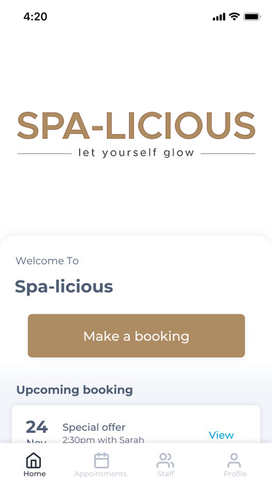Emulate iPhone app Spa-licious using MyAndroid Emulate iPhone app Spa-licious using MyAndroid