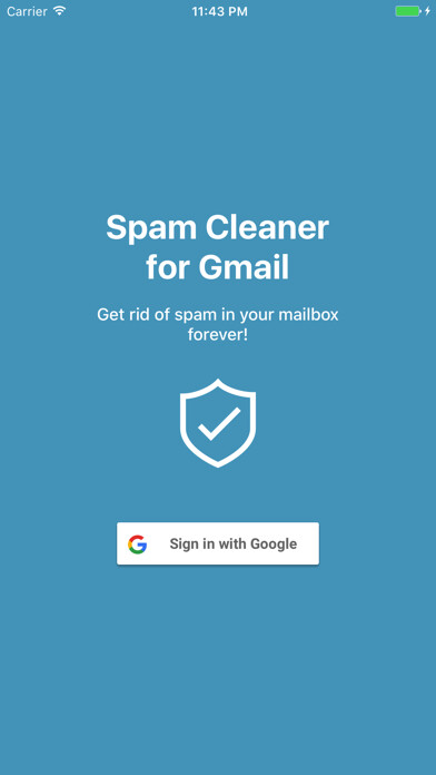 Emulate iPhone app Spam Cleaner for Gmail using MyAndroid Emulate iPhone app Spam Cleaner for Gmail using MyAndroid