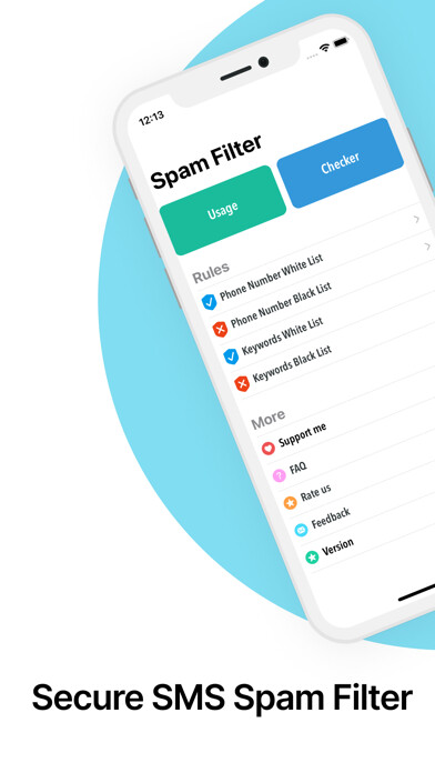Emulate iPhone app SpamFilter-AI Blocker using MyAndroid