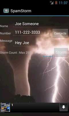 Emulate Android APK Spam Storm Emulate Android APK Spam Storm
