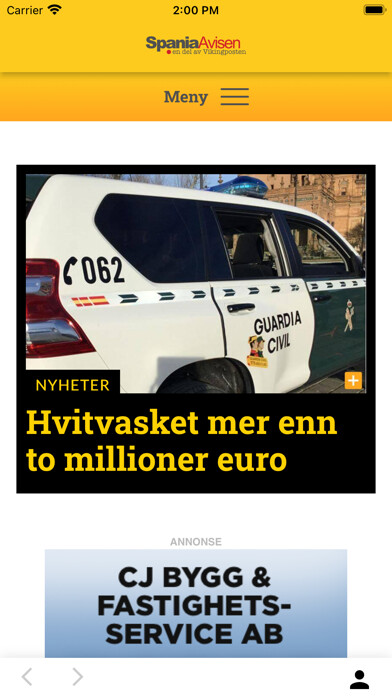 Emulate iPhone app Spaniaavisen using MyAndroid Emulate iPhone app Spaniaavisen using MyAndroid