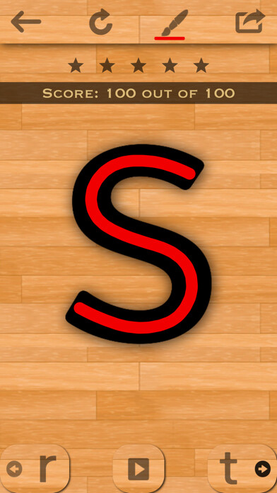 Emulate iPhone app Spanish 101 - Learn to Write using MyAndroid