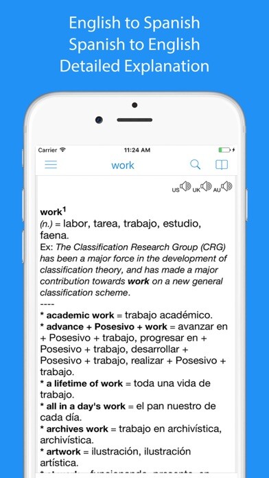 Emulate iPhone app Spanish Dictionary - Dict Box using MyAndroid Emulate iPhone app Spanish Dictionary - Dict Box using MyAndroid