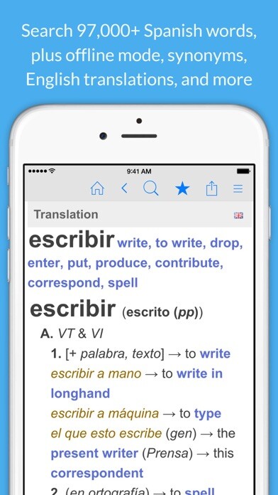 Emulate iPhone app Spanish Dictionary & Thesaurus using MyAndroid Emulate iPhone app Spanish Dictionary & Thesaurus using MyAndroid