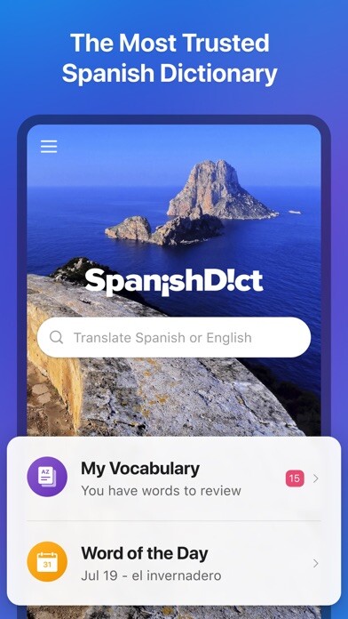 Emulate iPhone app SpanishDict Spanish Translator using MyAndroid Emulate iPhone app SpanishDict Spanish Translator using MyAndroid