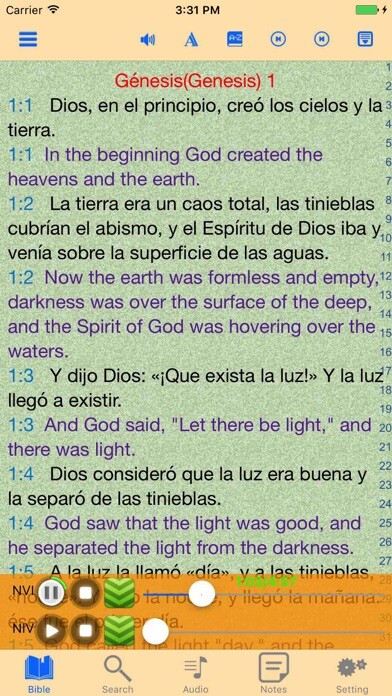Emulate iPhone app Spanish-English Bilingual Holy Bible using MyAndroid
