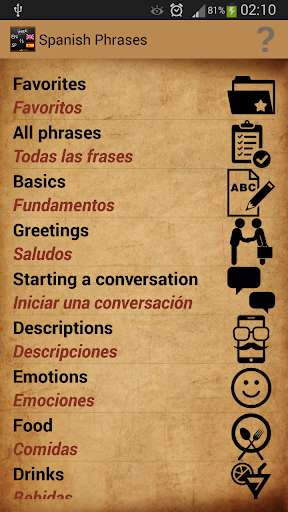 Run android online APK Spanish for Beginners from MyAndroid or emulate Spanish for Beginners using MyAndroid