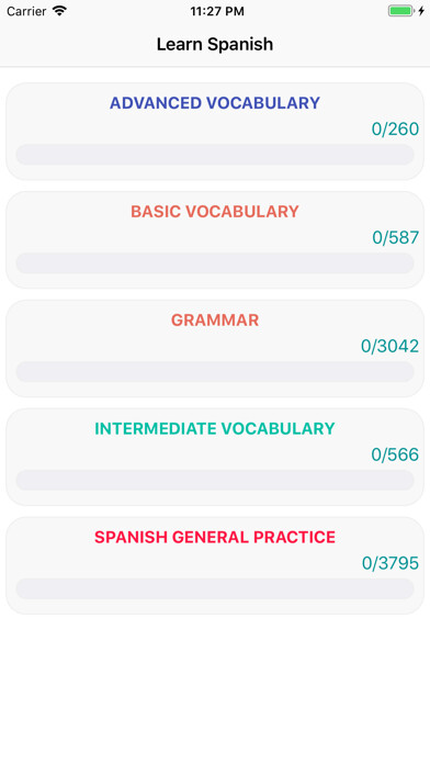Emulate iPhone app Spanish Grammar Test using MyAndroid Emulate iPhone app Spanish Grammar Test using MyAndroid