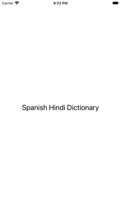 Emulate iPhone app Spanish Hindi Dictionary using MyAndroid Emulate iPhone app Spanish Hindi Dictionary using MyAndroid
