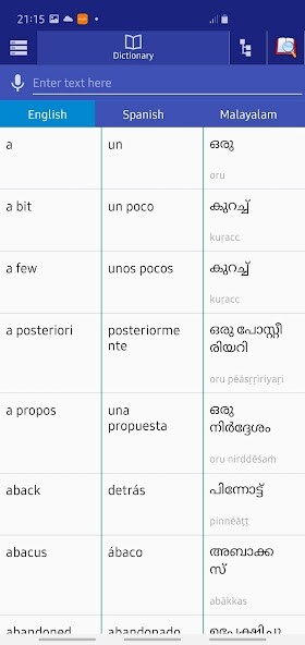 Run android online APK Spanish Malayalam dictionary from MyAndroid or emulate Spanish Malayalam dictionary using MyAndroid