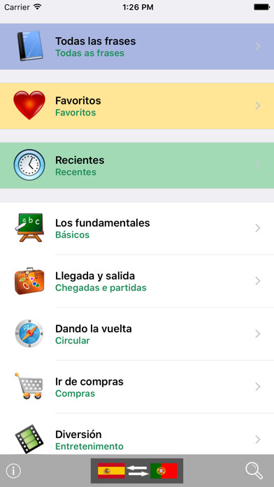Emulate iPhone app Spanish / Portuguese Talking Phrasebook Translator Dictionary - Multiphrasebook using MyAndroid Emulate iPhone app Spanish / Portuguese Talking Phrasebook Translator Dictionary - Multiphrasebook using MyAndroid