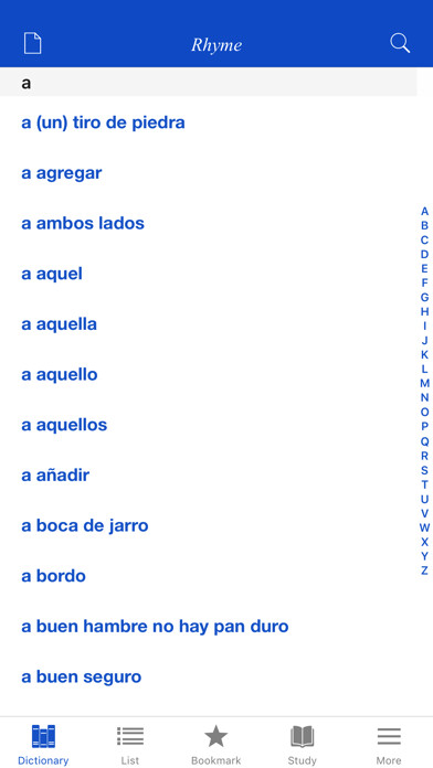 Emulate iPhone app Spanish Rhyme Dictionary using MyAndroid Emulate iPhone app Spanish Rhyme Dictionary using MyAndroid