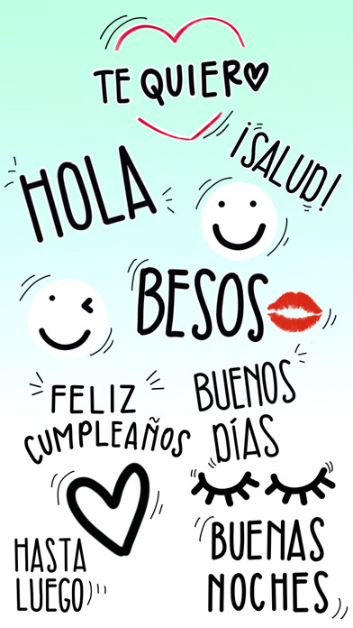 Emulate iPhone app Spanish Stickers using MyAndroid