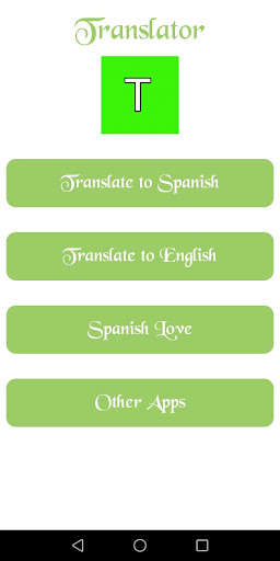 Run android online APK Spanish Translator: Easy translate to Spanish from MyAndroid or emulate Spanish Translator: Easy translate to Spanish using MyAndroid Run android online APK Spanish Translator: Easy translate to Spanish from MyAndroid or emulate Spanish Translator: Easy translate to Spanish using MyAndroid