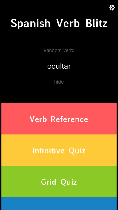 Emulate iPhone app Spanish Verb Blitz using MyAndroid
