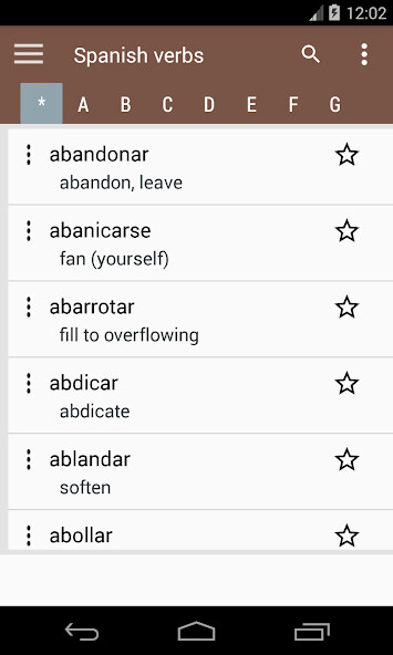 Run android online APK Spanish verb conjugation - learn Spanish verbs from MyAndroid or emulate Spanish verb conjugation - learn Spanish verbs using MyAndroid Run android online APK Spanish verb conjugation - learn Spanish verbs from MyAndroid or emulate Spanish verb conjugation - learn Spanish verbs using MyAndroid