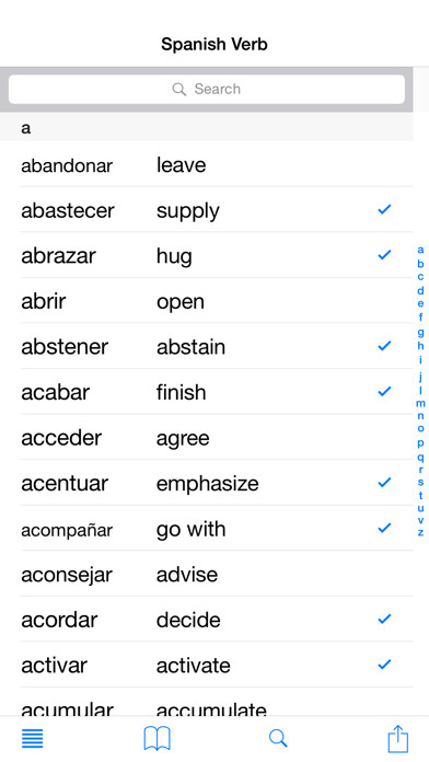 Emulate iPhone app Spanish Verbs Lite using MyAndroid Emulate iPhone app Spanish Verbs Lite using MyAndroid