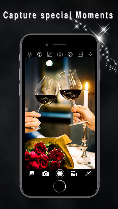 Emulate iPhone app Sparkle effects cam app using MyAndroid
