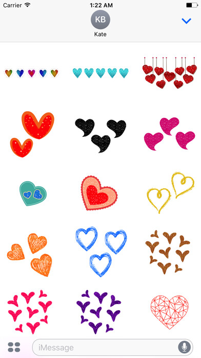 Emulate iPhone app SPARKLe LOVe HEARt Stickers using MyAndroid Emulate iPhone app SPARKLe LOVe HEARt Stickers using MyAndroid