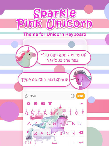 Run android online APK Sparkle Pink Unicorn Keyboard Theme for Girls from MyAndroid or emulate Sparkle Pink Unicorn Keyboard Theme for Girls using MyAndroid