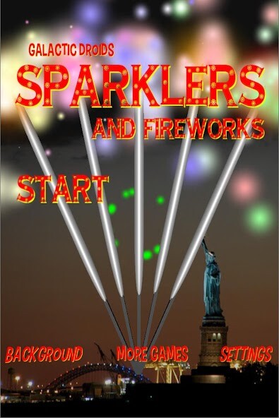 Emulate iPhone app Sparklers and Fireworks using MyAndroid