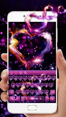 Emulate Android APK Sparkling Heart Flame Keyboard Theme