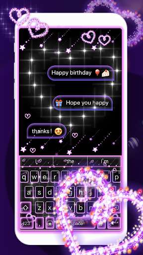 Emulate Android APK Sparkling Heart Neon Keyboard Theme Emulate Android APK Sparkling Heart Neon Keyboard Theme