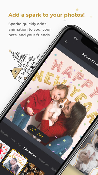 Emulate iPhone app Sparko GIF Maker by PicCollage using MyAndroid
