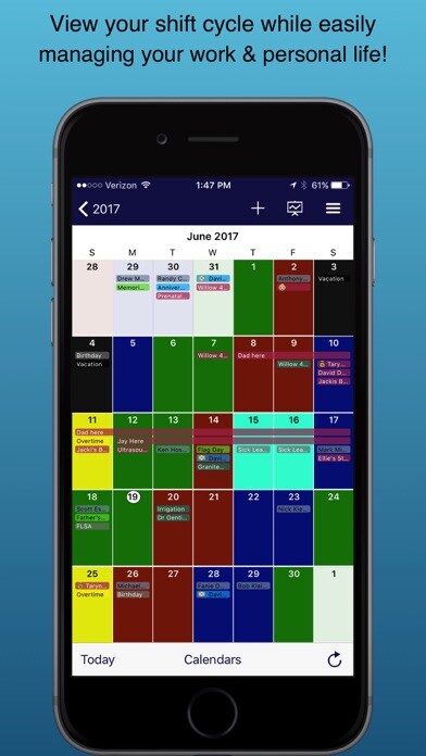 Emulate iPhone app Spark - Shift Calendar using MyAndroid Emulate iPhone app Spark - Shift Calendar using MyAndroid